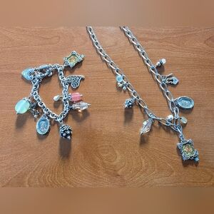Brighton Multi Charm Bracelet and Necklace Set